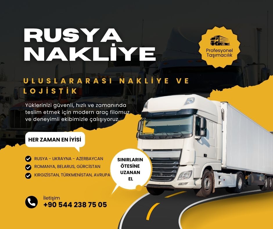 Rusya’ya nakliye – Moskova hattında ilerleyen tır